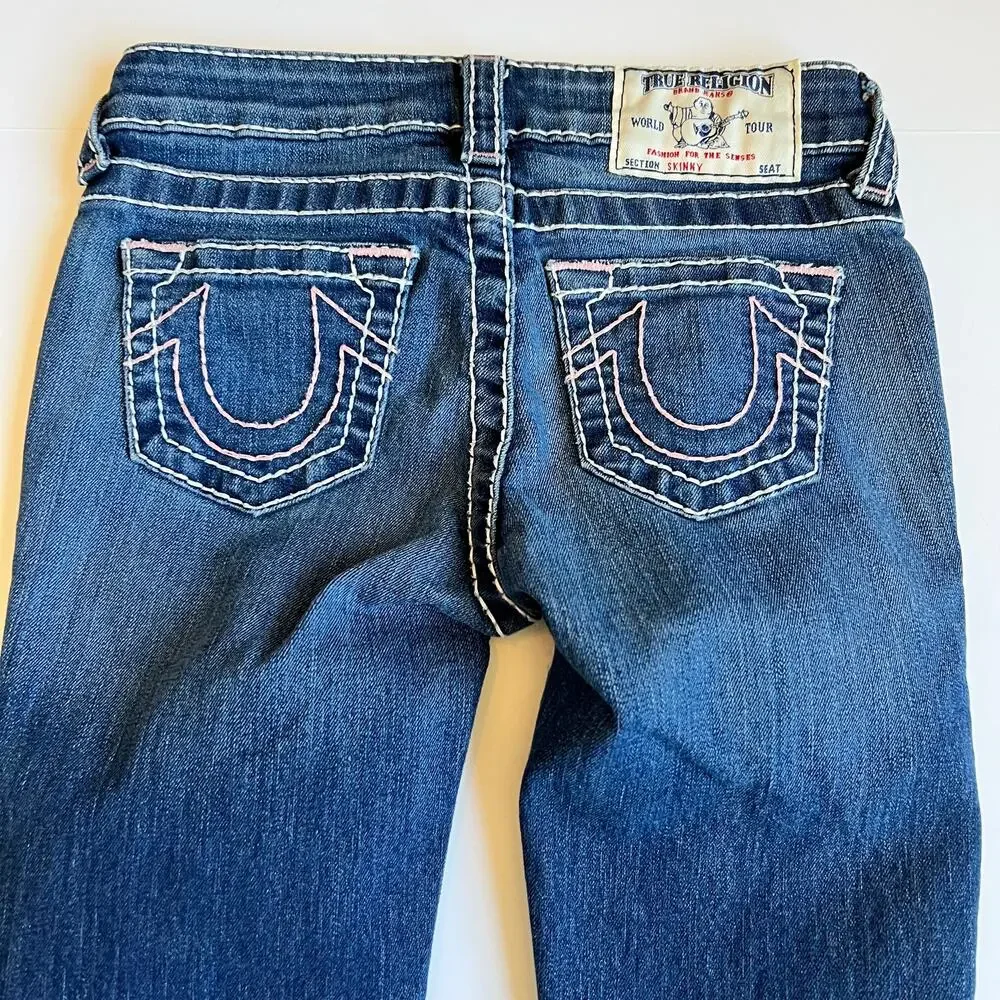 True Religion Big T Stitched Denim Jeanss - Picture 10 of 11